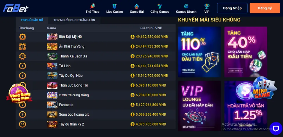 Khuyến mãi VIP độc quyền tx666